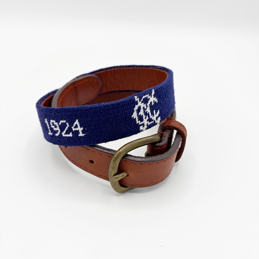 Smathers Branson Boys Medium‎ Navy Needlepoint Congressional Country Club Preppy